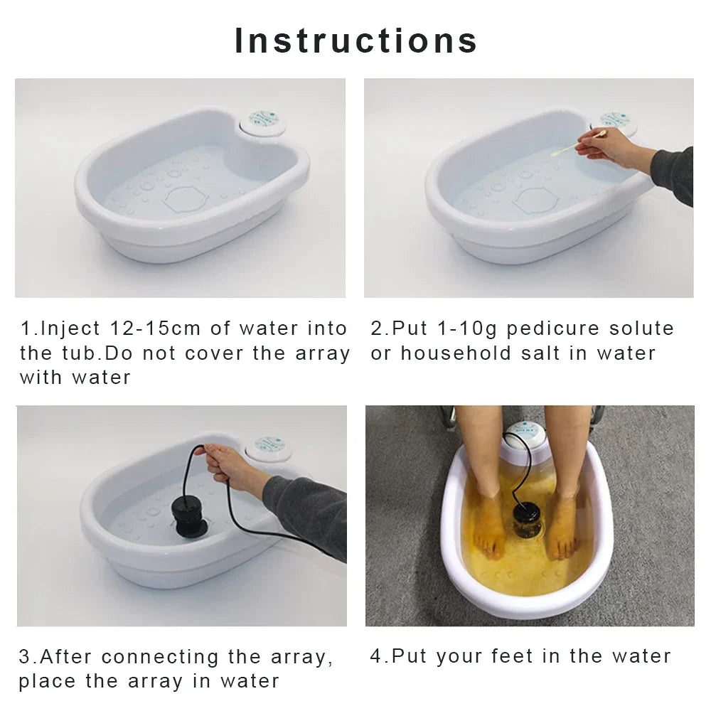 Premium Electric Foot Spa Massager – Mini Ionic Detox Bath with Vibrating Whirlpool & Pressotherapy, Aqua Cleanse for Relaxation and Foot Pain Relief