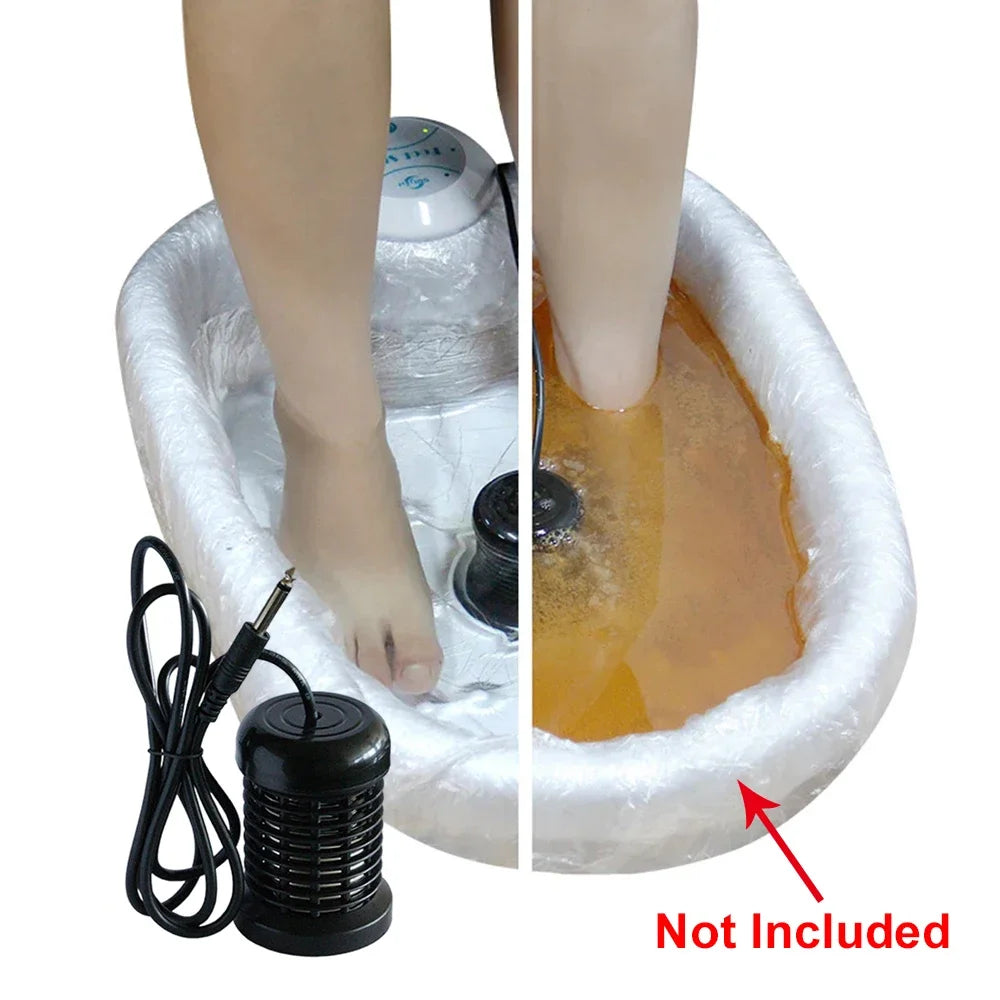Premium Electric Foot Spa Massager – Mini Ionic Detox Bath with Vibrating Whirlpool & Pressotherapy, Aqua Cleanse for Relaxation and Foot Pain Relief