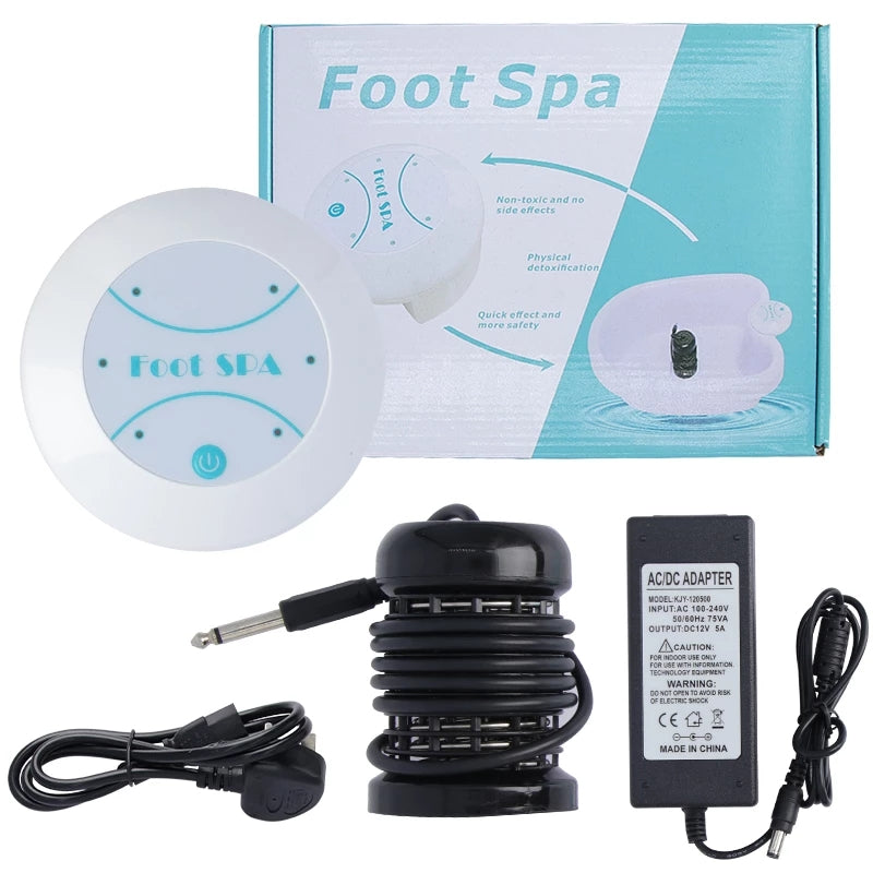 Premium Electric Foot Spa Massager – Mini Ionic Detox Bath with Vibrating Whirlpool & Pressotherapy, Aqua Cleanse for Relaxation and Foot Pain Relief