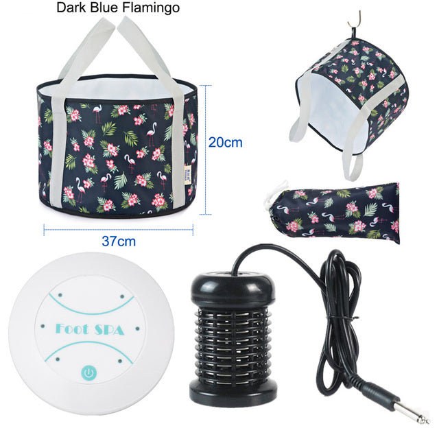 Premium Electric Foot Spa Massager – Mini Ionic Detox Bath with Vibrating Whirlpool & Pressotherapy, Aqua Cleanse for Relaxation and Foot Pain Relief