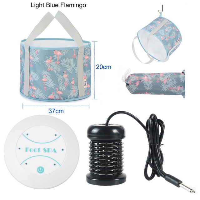 Premium Electric Foot Spa Massager – Mini Ionic Detox Bath with Vibrating Whirlpool & Pressotherapy, Aqua Cleanse for Relaxation and Foot Pain Relief