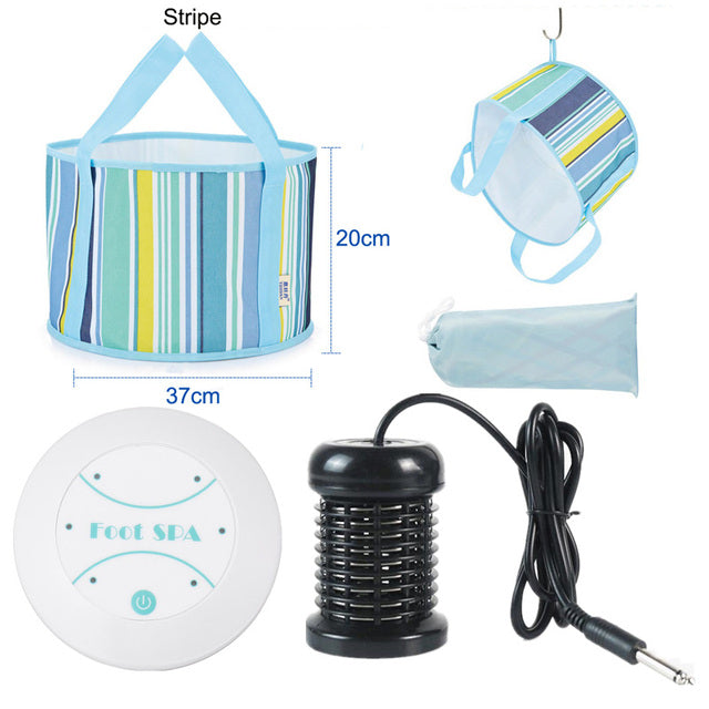 Premium Electric Foot Spa Massager – Mini Ionic Detox Bath with Vibrating Whirlpool & Pressotherapy, Aqua Cleanse for Relaxation and Foot Pain Relief