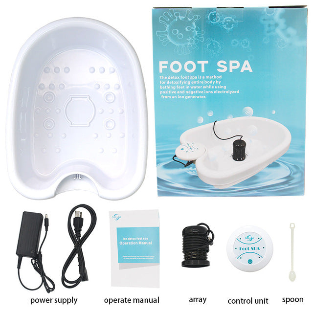 Premium Electric Foot Spa Massager – Mini Ionic Detox Bath with Vibrating Whirlpool & Pressotherapy, Aqua Cleanse for Relaxation and Foot Pain Relief