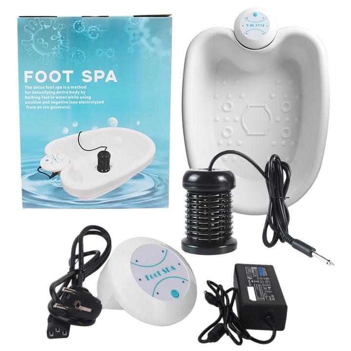 Premium Electric Foot Spa Massager – Mini Ionic Detox Bath with Vibrating Whirlpool & Pressotherapy, Aqua Cleanse for Relaxation and Foot Pain Relief