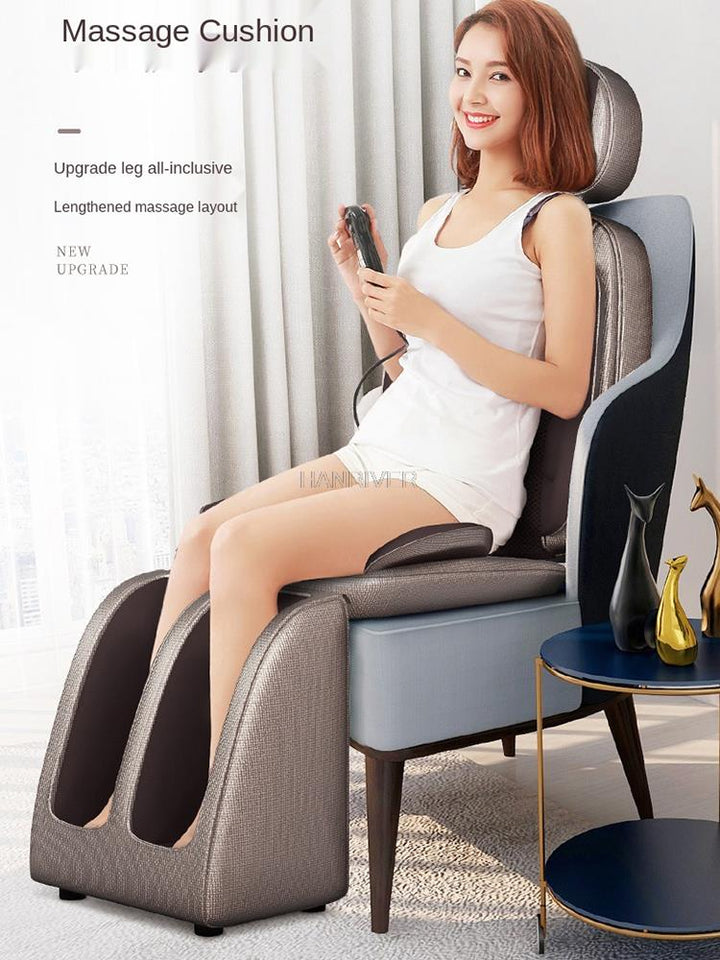 Premium Electric Full Body Massage Chair – Infrared Heating and Deep Kneading for Neck, Back, Waist, and Legs, Shiatsu Vibration Cushion with Adjustable Headrest, Anti-Electric Protection, and Simple Controller
