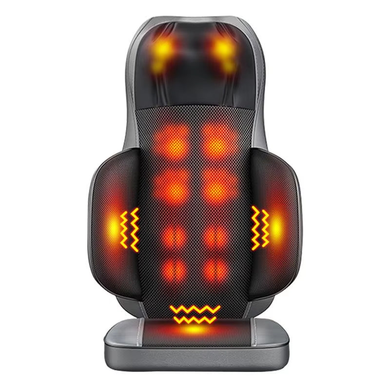 Premium Electric Full Body Massage Chair – Infrared Heating and Deep Kneading for Neck, Back, Waist, and Legs, Shiatsu Vibration Cushion with Adjustable Headrest, Anti-Electric Protection, and Simple Controller