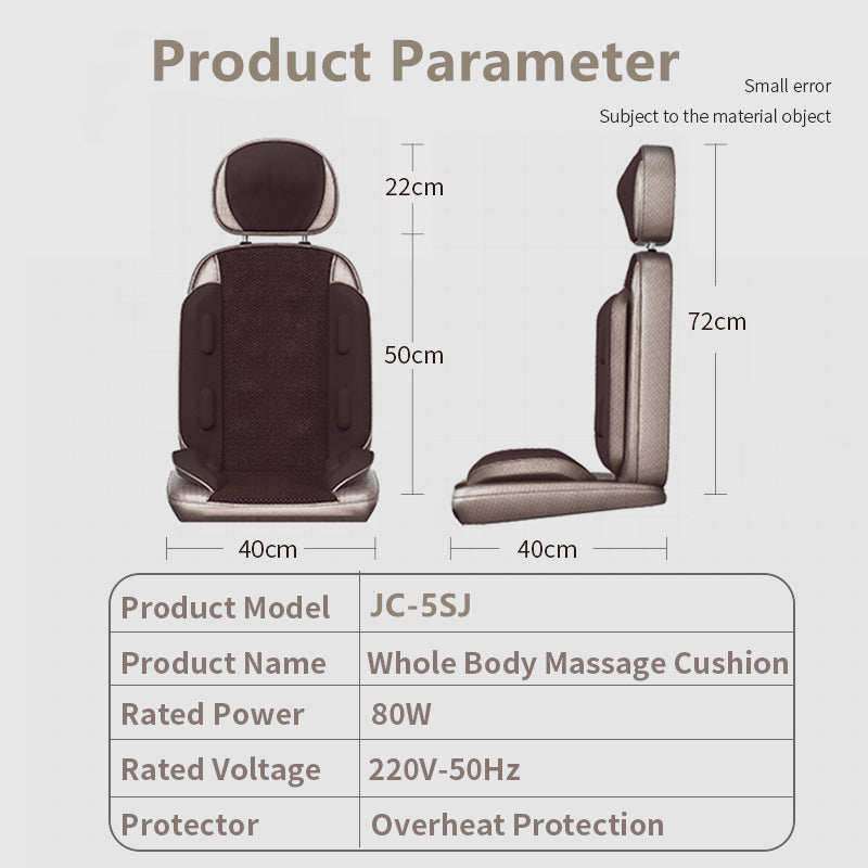 Premium Electric Full Body Massage Chair with Infrared Heating, Deep Kneading, Vibration, and Shiatsu for Neck, Back, Waist, and Legs - Adjustable Height, Easy Control, and Safety Features
