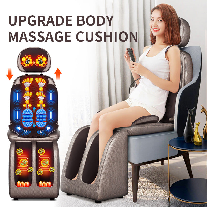 Premium Electric Full Body Massage Chair with Infrared Heating, Deep Kneading, Vibration, and Shiatsu for Neck, Back, Waist, and Legs - Adjustable Height, Easy Control, and Safety Features