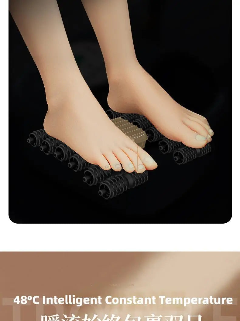 Premium Electric Heated Foot Spa Massager – Portable Foot Bath with Bubble Function, Large Shiatsu Rollers, Temperature Control and LED Display
