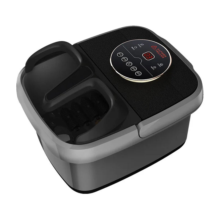 Premium Electric Heated Foot Spa Massager – Portable Foot Bath with Bubble Function, Large Shiatsu Rollers, Temperature Control and LED Display
