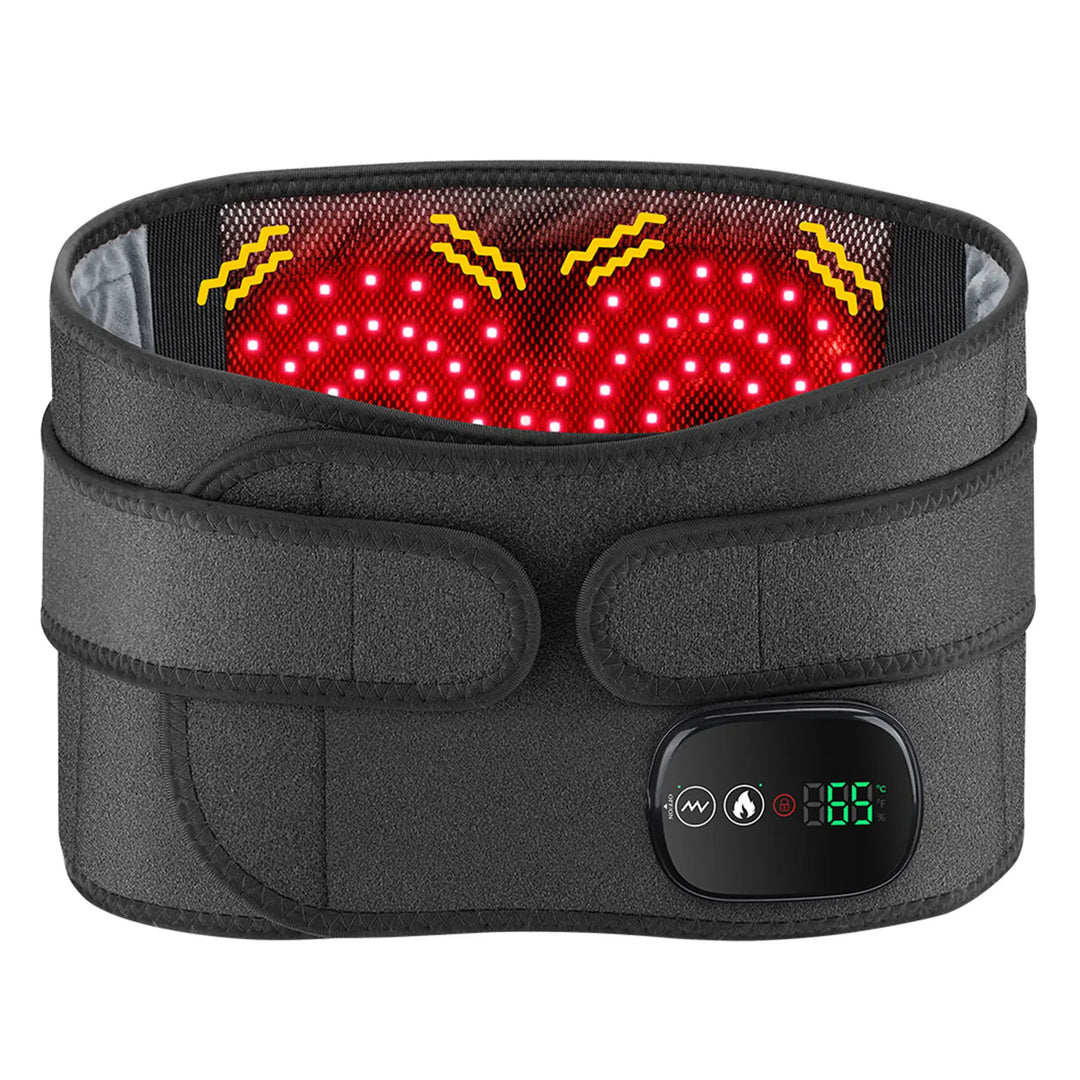 Premium Electric Heating Waist Massager Belt – Rechargeable Vibration Support Belt with Adjustable Heat Levels, Portable Relaxation Wrap