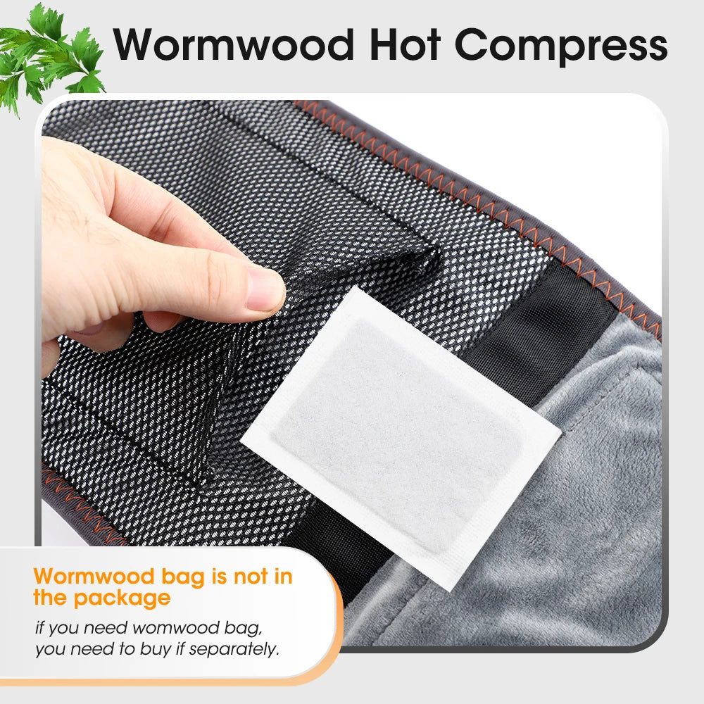 Premium Electric Heating Waist Massager Belt – Rechargeable Vibration Support Belt with Adjustable Heat Levels, Portable Relaxation Wrap