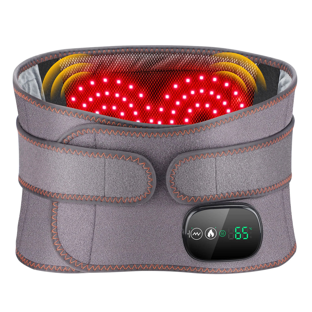 Premium Electric Heating Waist Massager Belt – Rechargeable Vibration Support Belt with Adjustable Heat Levels, Portable Relaxation Wrap