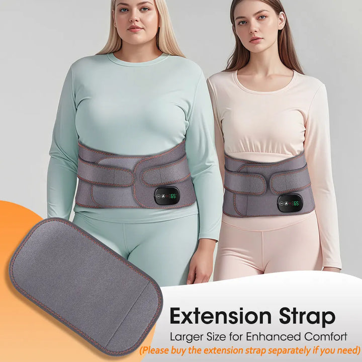 Premium Electric Heating Waist Massager Belt – Rechargeable Vibration Support Belt with Adjustable Heat Levels, Portable Relaxation Wrap
