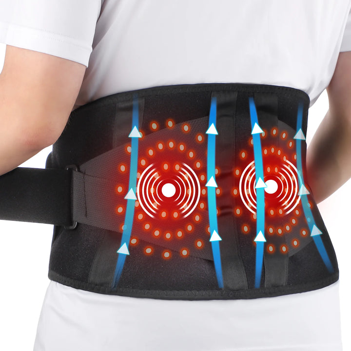 Premium Electric Heating Waist Massager Belt – Rechargeable Vibration Support Belt with Adjustable Heat Levels, Portable Relaxation Wrap