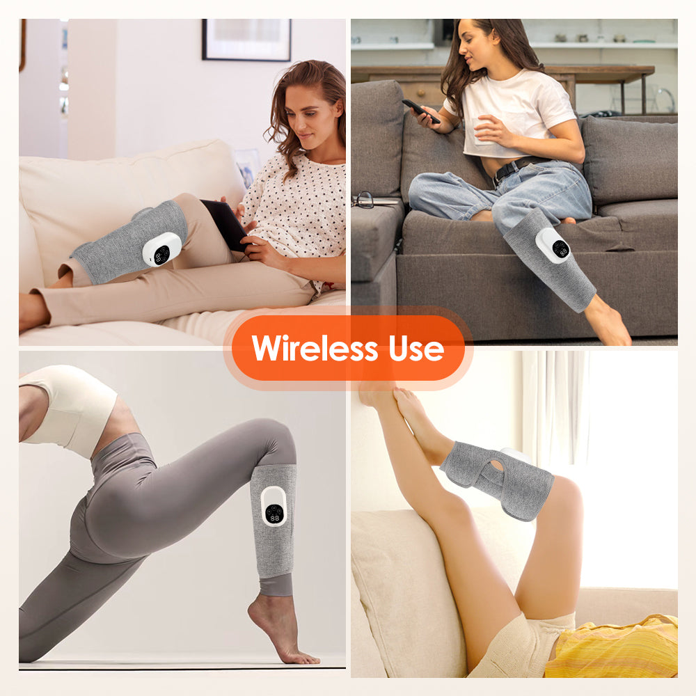Premium Electric Leg Massager - Wireless, Rechargeable Air Compression Calf Massage for Muscle Relief & Relaxation | Health Care Device