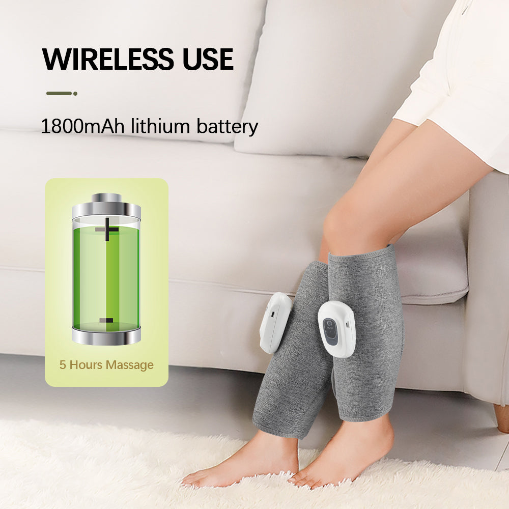 Premium Electric Leg Massager - Wireless, Rechargeable Air Compression Calf Massage for Muscle Relief & Relaxation | Health Care Device