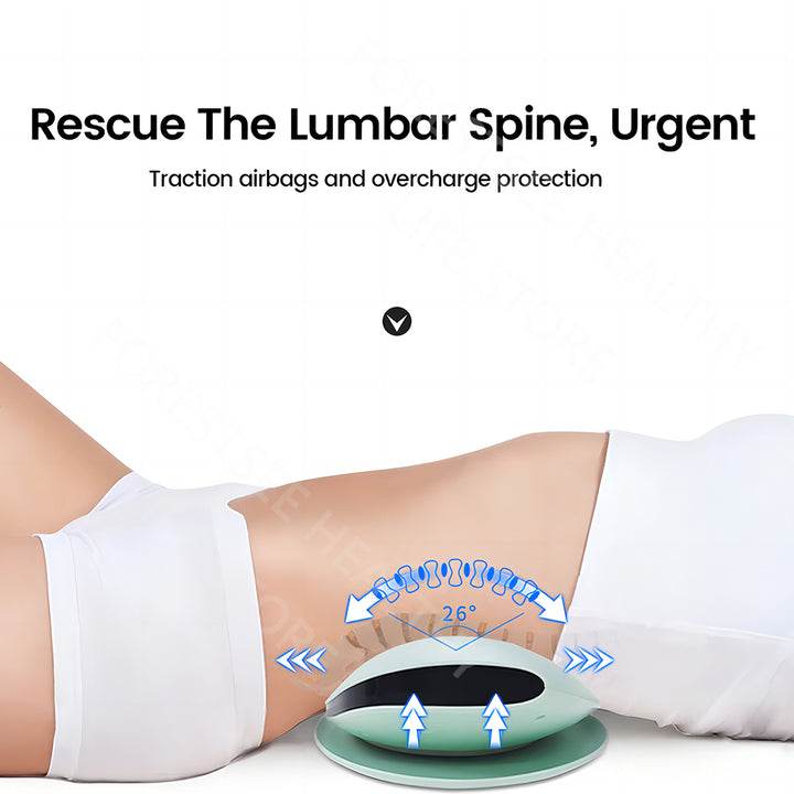 Premium Electric Lumbar Traction Device for Lower Back Pain Relief – Vibration & Thermal Therapy, Ergonomic Design, Adjustable Heat Modes, Portable Remote Contro