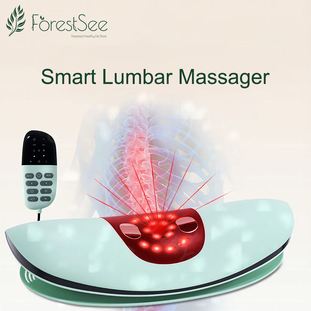 Premium Electric Lumbar Traction Device for Lower Back Pain Relief – Vibration & Thermal Therapy, Ergonomic Design, Adjustable Heat Modes, Portable Remote Contro