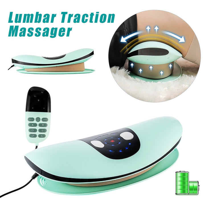 Premium Electric Lumbar Traction Device for Lower Back Pain Relief – Vibration & Thermal Therapy, Ergonomic Design, Adjustable Heat Modes, Portable Remote Contro