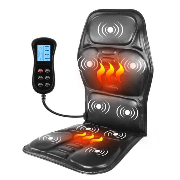 Premium Electric Massage Chair Cushion with Heating & Vibrator – 5-9 Vibration Zones, Adjustable Intensity & Temperature, Perfect for Car, Home & Office Pain Relief