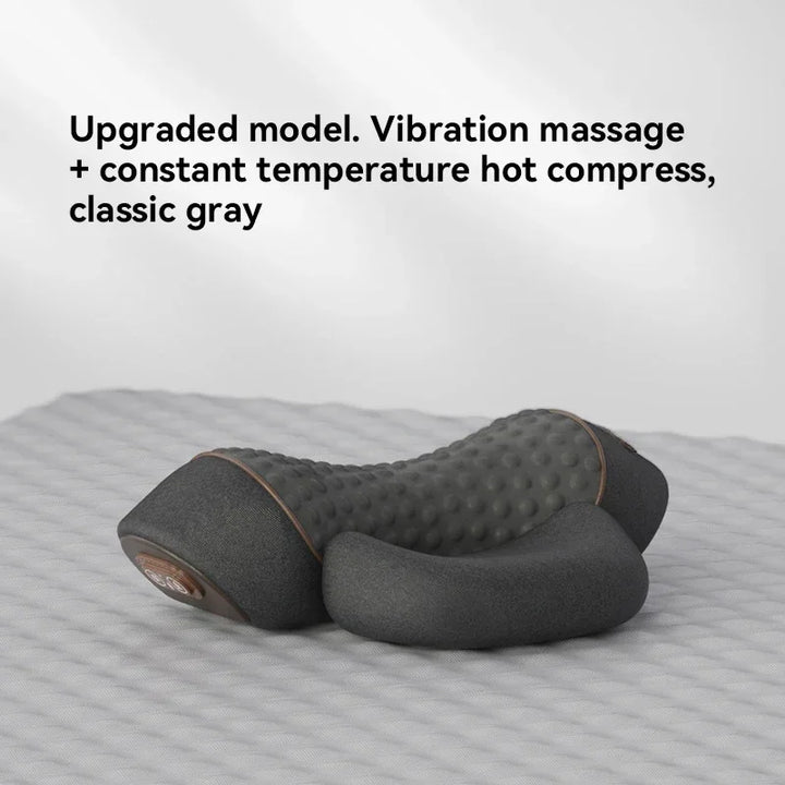 Premium Electric Neck Massager Pillow with Hot Compress & Vibration, Cervical Spine Support for Improved Sleep and Pain Relief, USB Rechargeable