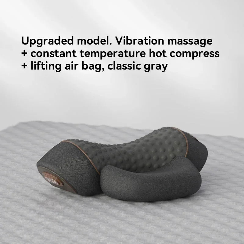 Premium Electric Neck Massager Pillow with Hot Compress & Vibration, Cervical Spine Support for Improved Sleep and Pain Relief, USB Rechargeable