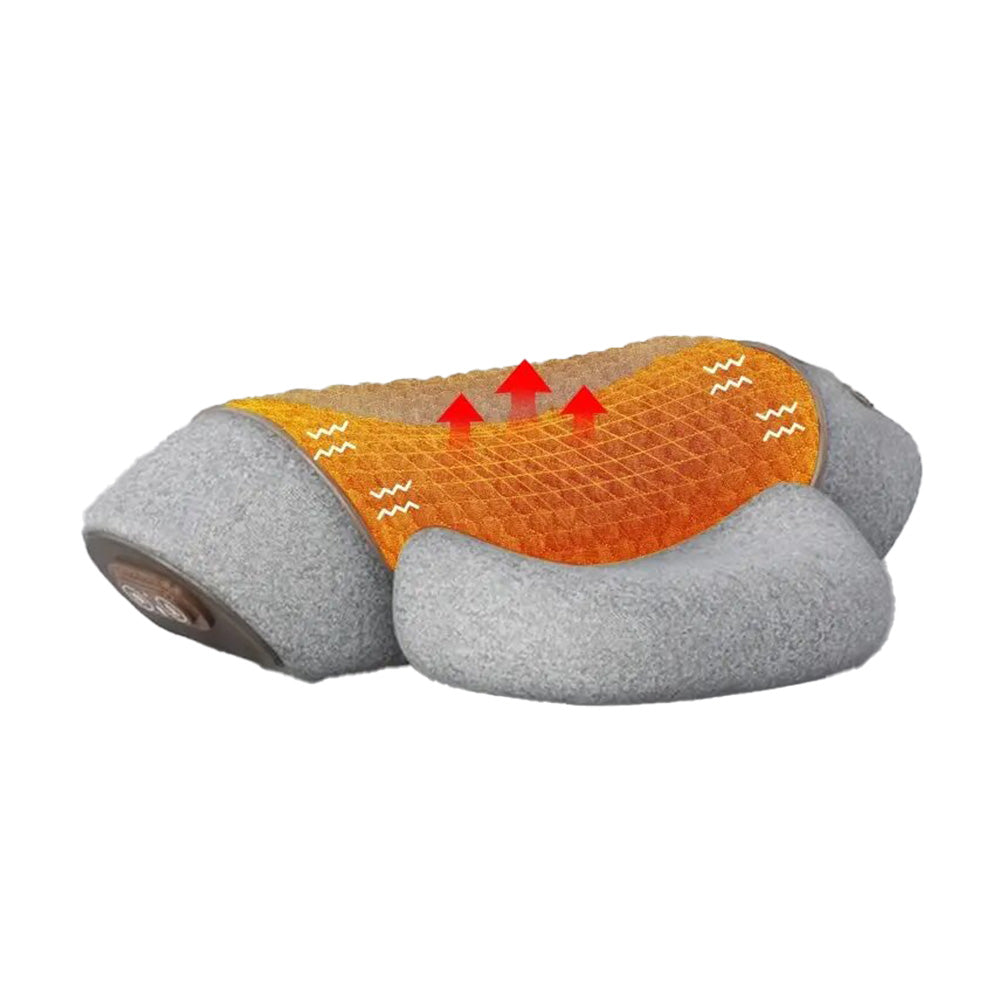 Premium Electric Neck Massager Pillow with Hot Compress & Vibration, Cervical Spine Support for Improved Sleep and Pain Relief, USB Rechargeable