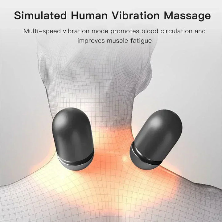 Premium Electric Neck Massager Pillow with Hot Compress & Vibration, Cervical Spine Support for Improved Sleep and Pain Relief, USB Rechargeable