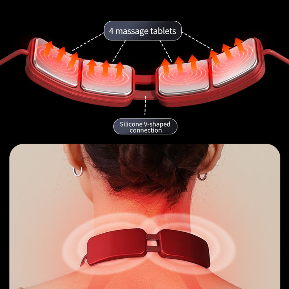 Premium Electric Neck Massager with Smart TENS+EMS Pulse, 6 Modes & 19 Intensity Levels, Lightweight Cervical Spine Relief for Neck Pain & Muscle Relaxation