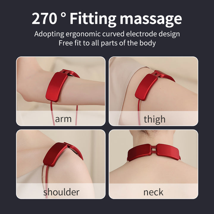 Premium Electric Neck Massager with Smart TENS+EMS Pulse, 6 Modes & 19 Intensity Levels, Lightweight Cervical Spine Relief for Neck Pain & Muscle Relaxation