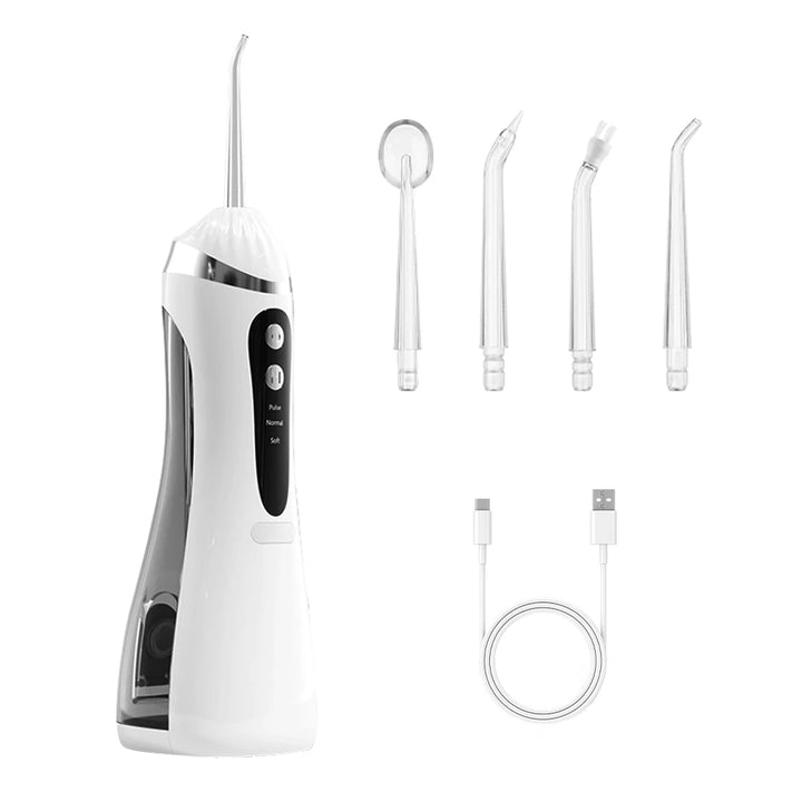 Premium Electric Oral Irrigator – USB Rechargeable Waterproof Water Flosser with 3 Cleaning Modes and 4 Nozzles
