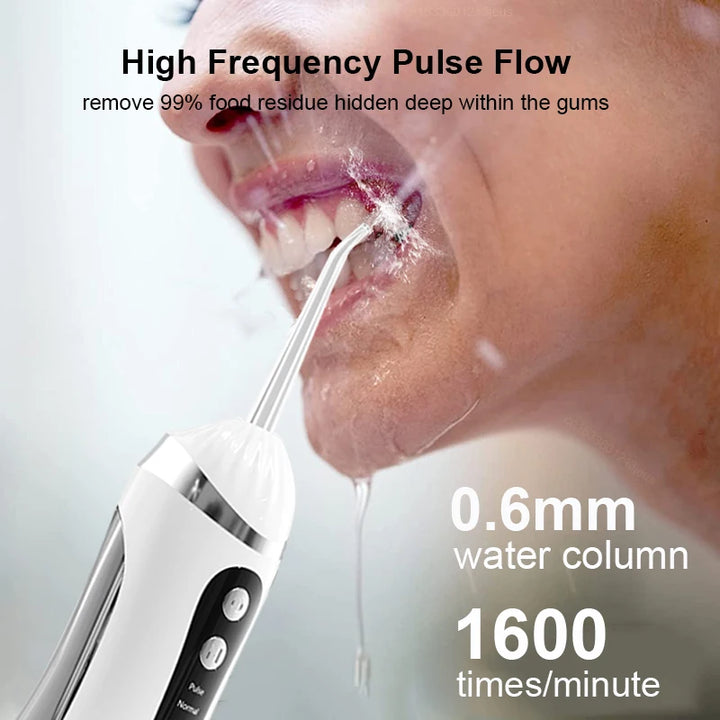 Premium Electric Oral Irrigator – USB Rechargeable Waterproof Water Flosser with 3 Cleaning Modes and 4 Nozzles