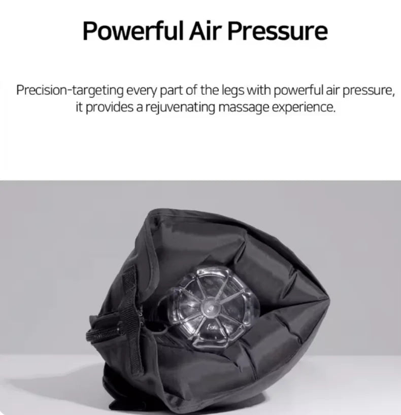 Premium Electric Pneumatic Leg Massager – Air Compression Thigh Calf and Foot Massager with Remote Control