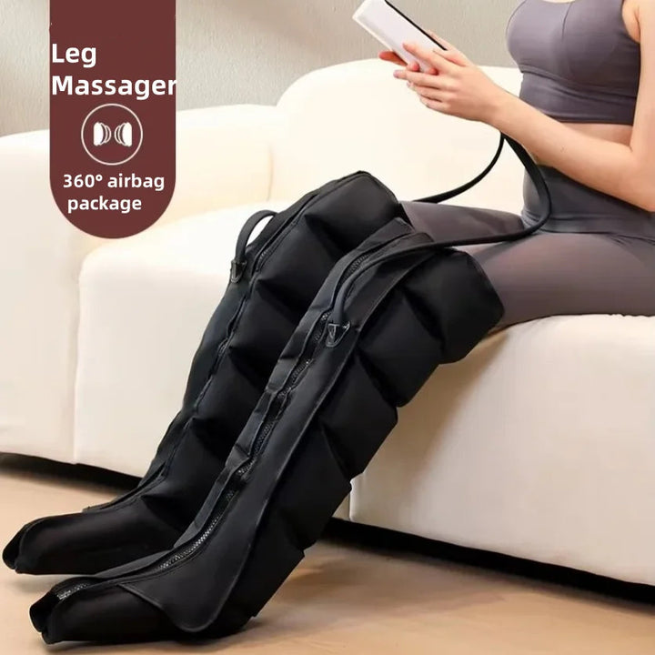 Premium Electric Pneumatic Leg Massager – Air Compression Thigh Calf and Foot Massager with Remote Control