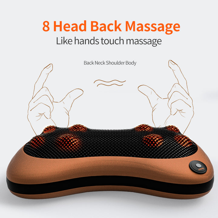 Premium Electric Shiatsu Massage Pillow for Neck, Back, and Body Pain Relief | Multifunctional Heating Massage Pillow for Car and Home Use | Ergonomic Design with Deep Kneading & Soothing Heat