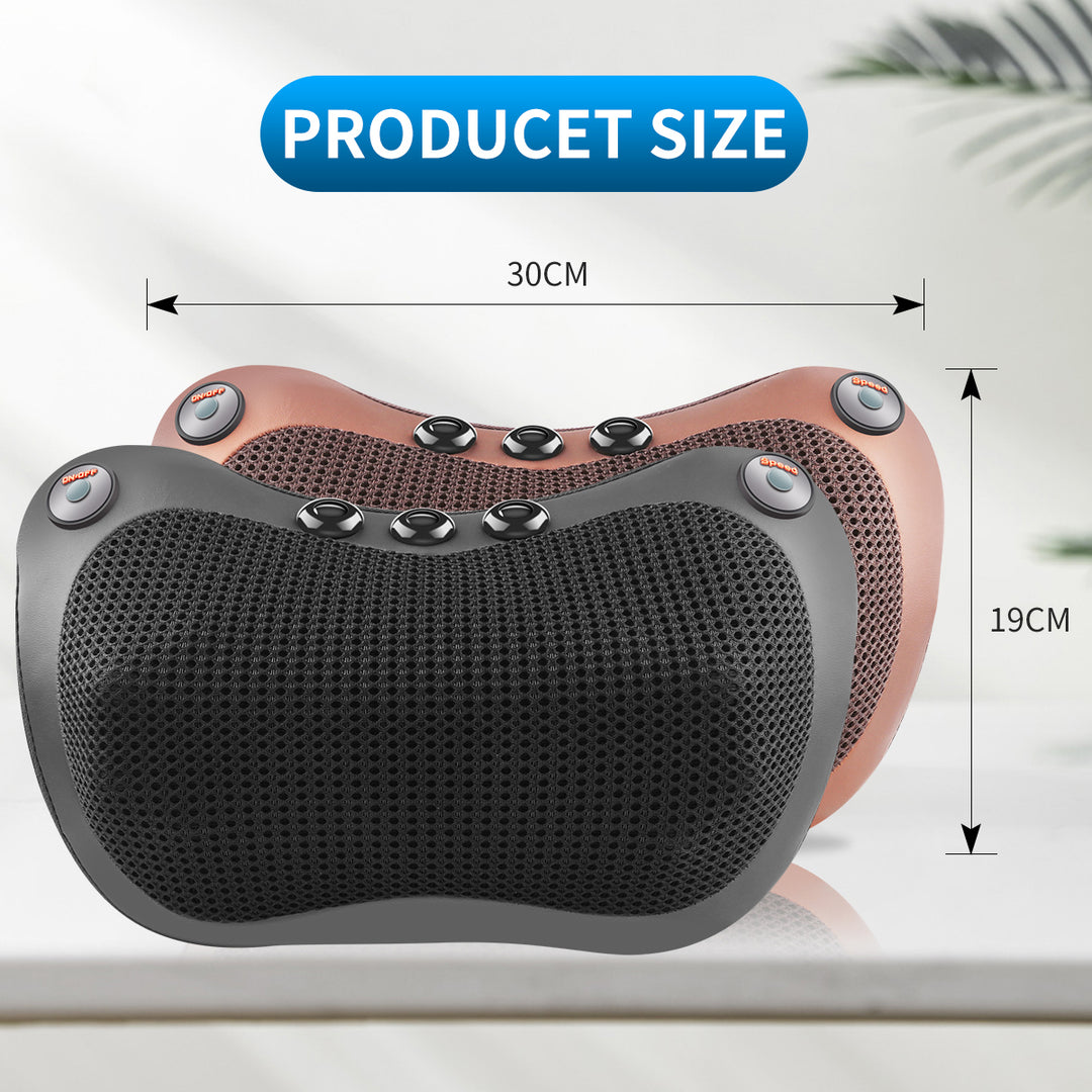 Premium Electric Shiatsu Massage Pillow for Neck, Back, and Body Pain Relief | Multifunctional Heating Massage Pillow for Car and Home Use | Ergonomic Design with Deep Kneading & Soothing Heat