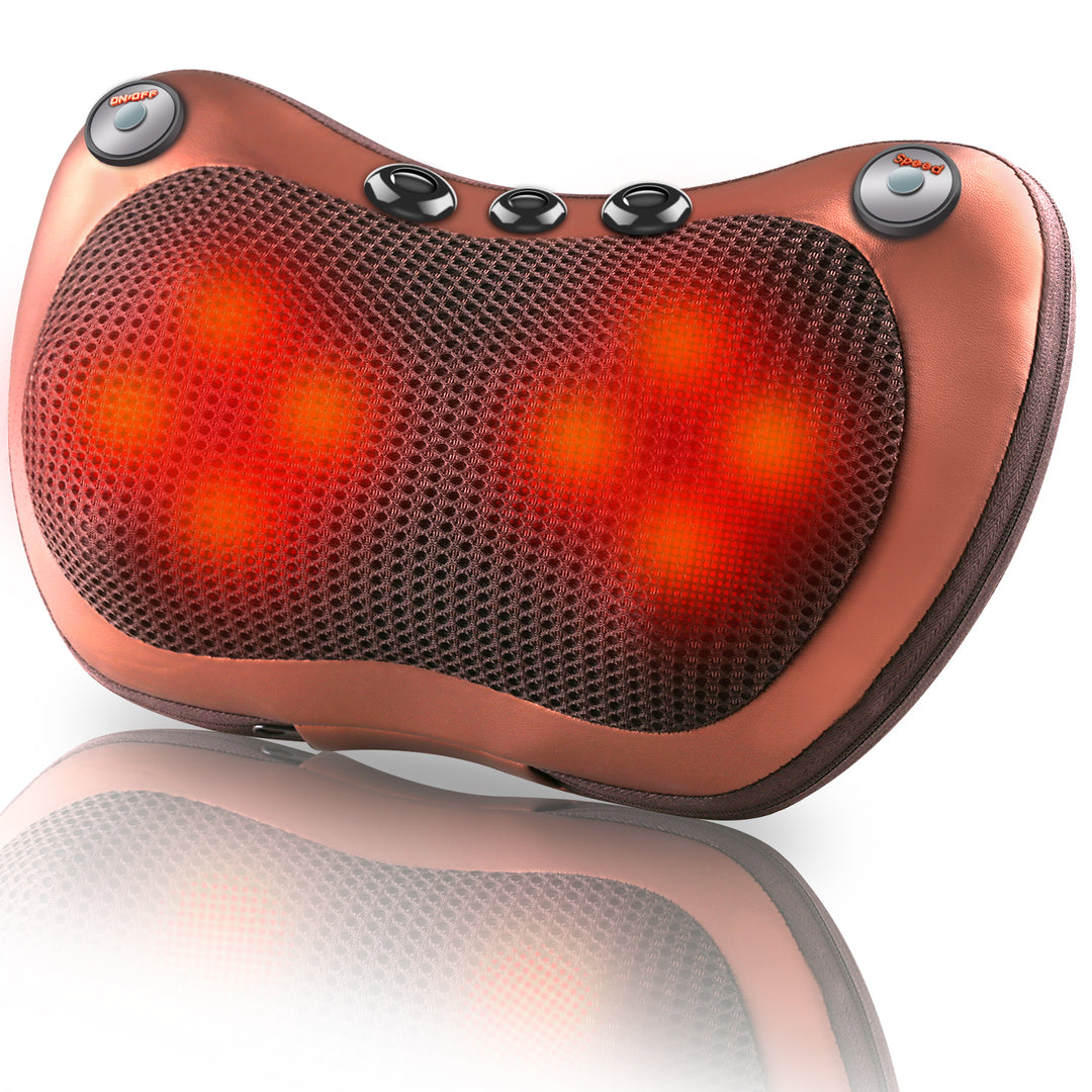 Premium Electric Shiatsu Massage Pillow for Neck, Back, and Body Pain Relief | Multifunctional Heating Massage Pillow for Car and Home Use | Ergonomic Design with Deep Kneading & Soothing Heat