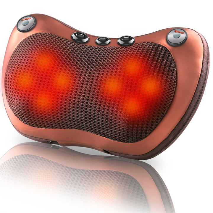 Premium Electric Shiatsu Massage Pillow for Neck, Back, and Body Pain Relief | Multifunctional Heating Massage Pillow for Car and Home Use | Ergonomic Design with Deep Kneading & Soothing Heat