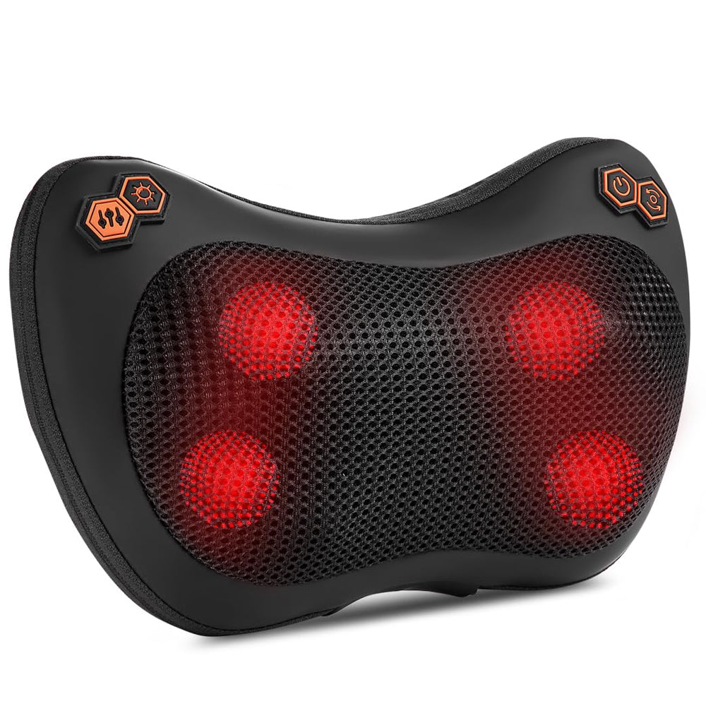 Premium Electric Shiatsu Massage Pillow for Neck, Back, and Body Pain Relief | Multifunctional Heating Massage Pillow for Car and Home Use | Ergonomic Design with Deep Kneading & Soothing Heat