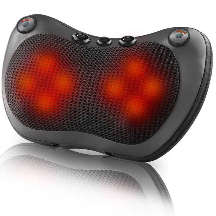 Premium Electric Shiatsu Massage Pillow for Neck, Back, and Body Pain Relief | Multifunctional Heating Massage Pillow for Car and Home Use | Ergonomic Design with Deep Kneading & Soothing Heat