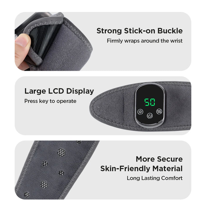 Premium Electric Wrist Brace – Adjustable Heating and Vibration Compression Wrap for Hand and Ankle Support