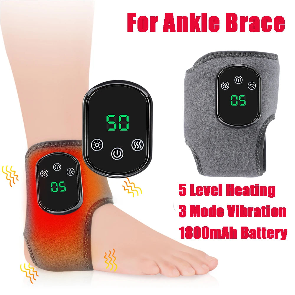 Premium Electric Wrist Brace – Adjustable Heating and Vibration Compression Wrap for Hand and Ankle Support