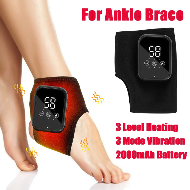 Premium Electric Wrist Brace – Adjustable Heating and Vibration Compression Wrap for Hand and Ankle Support