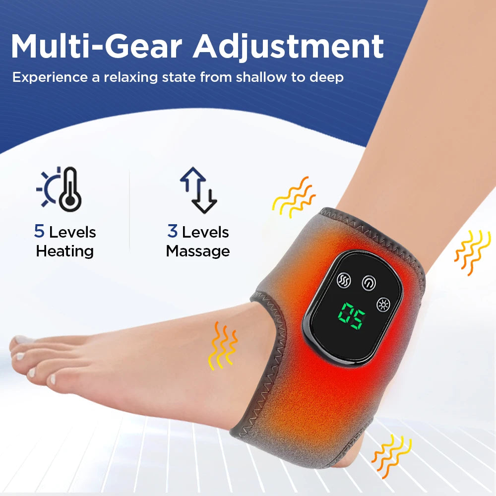 Premium Electric Wrist Brace – Adjustable Heating and Vibration Compression Wrap for Hand and Ankle Support