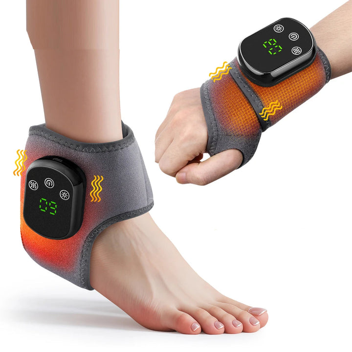 Premium Electric Wrist Brace – Adjustable Heating and Vibration Compression Wrap for Hand and Ankle Support
