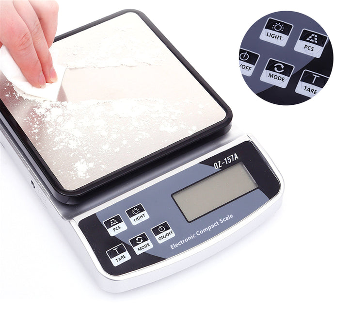 Premium Electronic Kitchen Scale - USB Rechargeable Smart Digital Balance for Food, Coffee, and Baking (3KG/5KG/10KG Capacity)