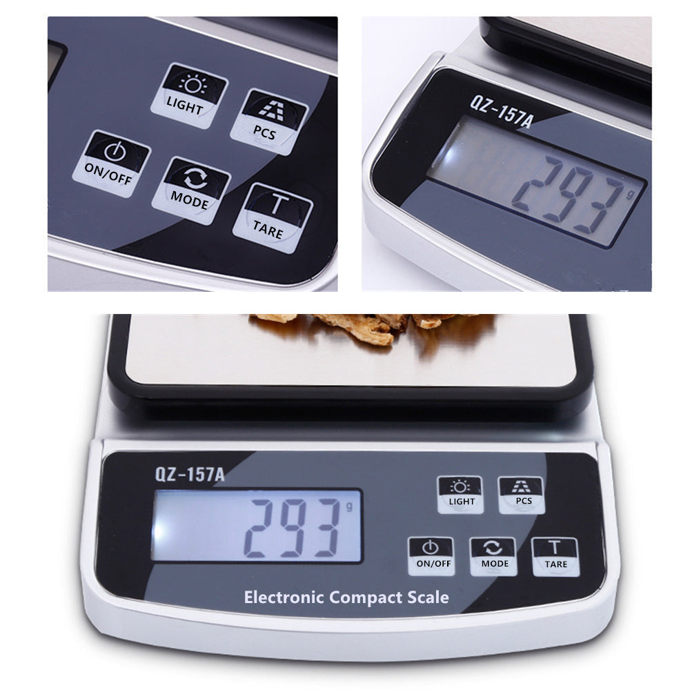 Premium Electronic Kitchen Scale - USB Rechargeable Smart Digital Balance for Food, Coffee, and Baking (3KG/5KG/10KG Capacity)