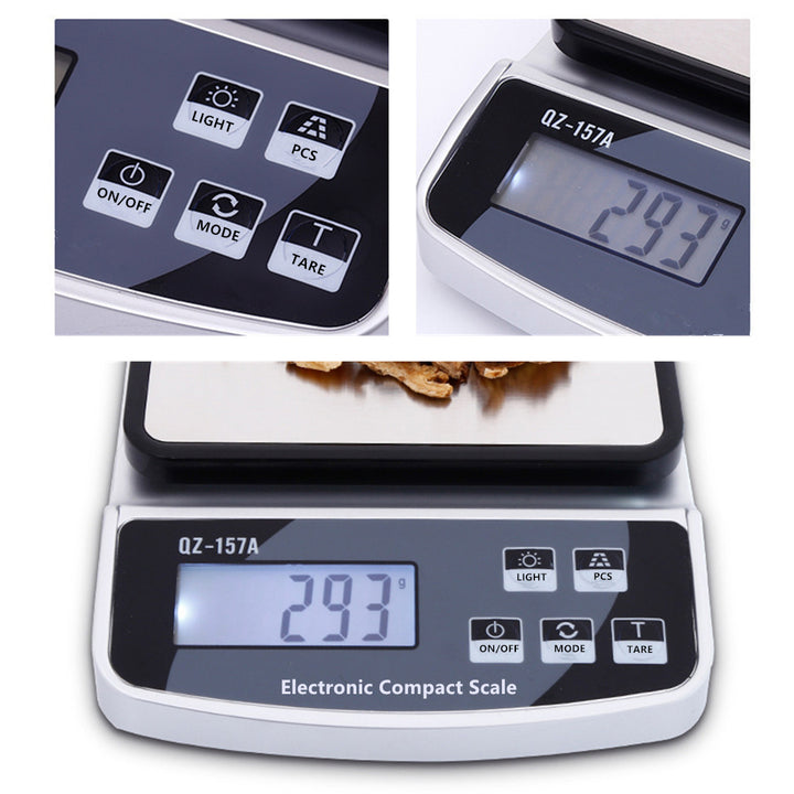 Premium Electronic Kitchen Scale - USB Rechargeable Smart Digital Balance for Food, Coffee, and Baking (3KG/5KG/10KG Capacity)