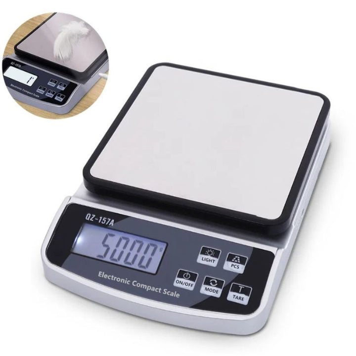 Premium Electronic Kitchen Scale - USB Rechargeable Smart Digital Balance for Food, Coffee, and Baking (3KG/5KG/10KG Capacity)